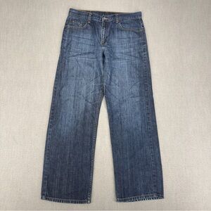 Y2K Levis 577 Jeans Womens 12 Low Rise Loose Fit Faded 32x32 Dark Denim Vintage